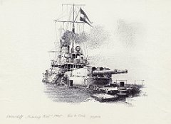 55-Linienschiff 'Erzherzog Karl' - 1905 - Nave di linea - poppavia
